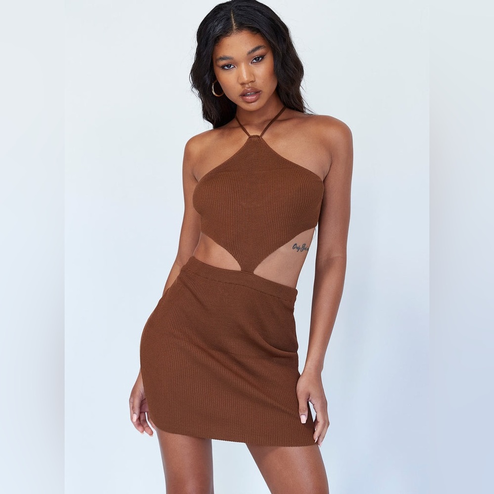 Open Back Ribbed Dress